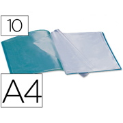 LIDERPAPEL CARPETA FUNDAS A4 PP FLEXIBLE 10F VERDE 23027